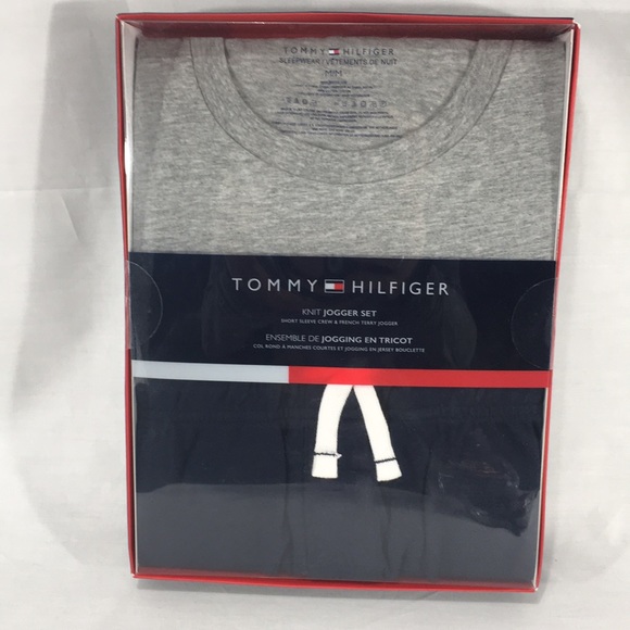 Tommy Hilfiger Underwear Socks Nwt Tommy Hilfiger Navy Gray Knit Jogger Set Pjs Poshmark